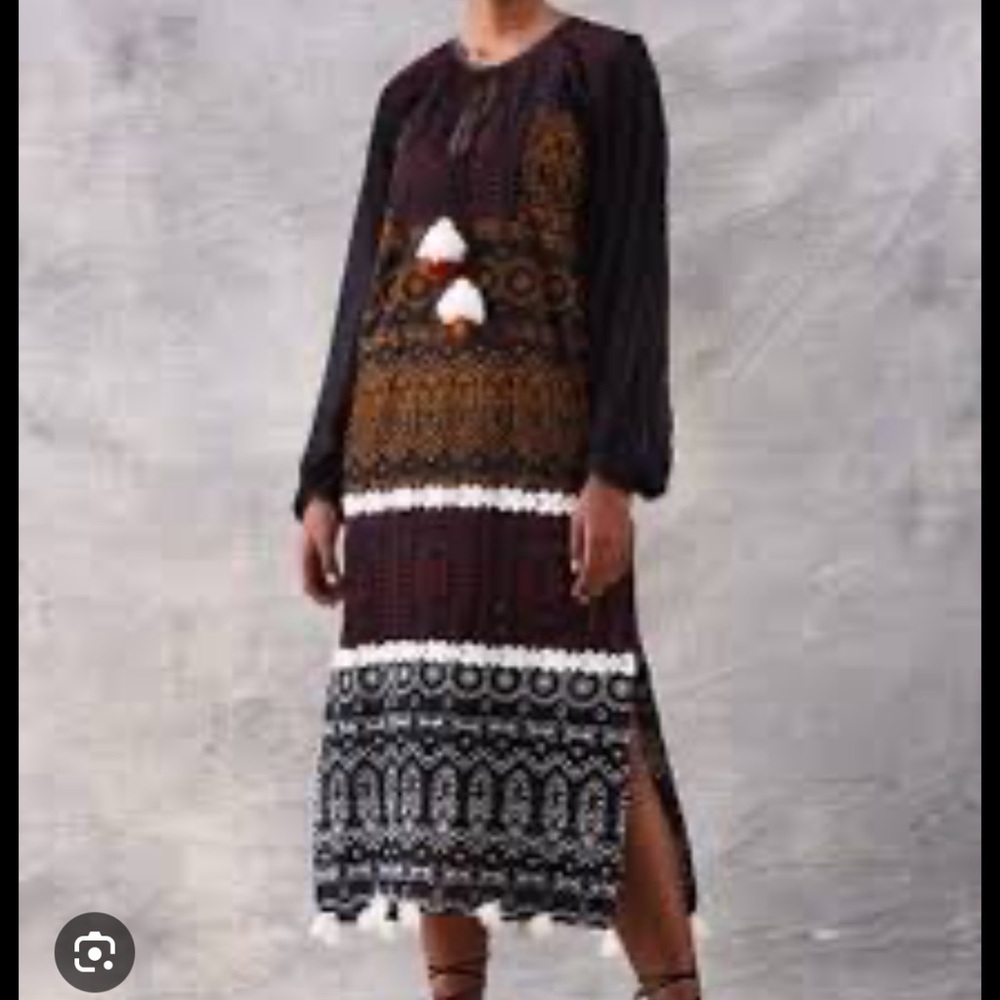 HEMANT & NANDITA Eyelet and Embroidered Dress